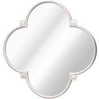 SunTime 85cm 4 Leaf Clover Mirror White