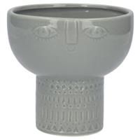 Gisela Graham 6 x Grey Face Decorative Bowl Vase
