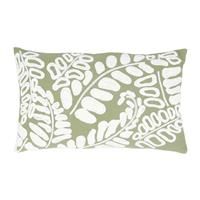 Gisela Graham 2 x Green Crewel Work Rect. Cushion w Pad