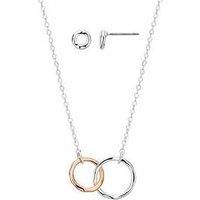 Buckley London Entwined Rings Earring And Pendant Set