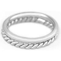 Buckley London Freya Braided Ring Duo Silver