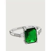 Buckley London Emerald Baguette With Tapered Baguette Shoulders Ring