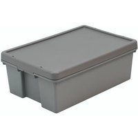 Barton Storage Barton Storage 012495/5 - 36L Upcycled Plastic Box & Lid - Grey Pack of 5 (600 x 400 x 220mm)