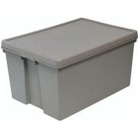 Barton Storage Barton Storage 012498/5 - 96L Upcycled Plastic Box & Lid - Grey Pack of 5 (700 x 500 x 370mm)