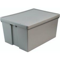 Barton Storage Barton Storage 012499/5 - 150L Upcycled Plastic Box & Lid - Grey Pack of 5 (800 x 600 x 420mm)