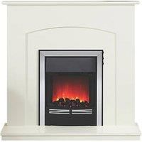 Be Modern Bradshaw Electric Fireplace White 1070mm x 330mm x 1030mm (206TT)