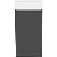 Newland 400mm Single Door Ceramic Basin Unit - Midnight Mist