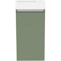 Newland 400mm Single Door Ceramic Basin Unit - Sage Green