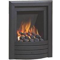 Be Modern Alcazar Slimline Inset Gas Fire Manual Control Black Design Trim