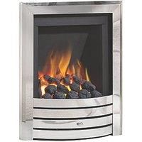 Be Modern Design Chrome Rotary Control Inset Gas Manual Fire 510mm x 123mm x 605mm (153TT)
