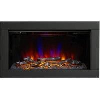 Avella Wall Inset Electric Fire Matt Black