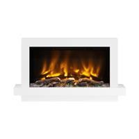 Be Modern Pryzm Huxton Electric Wall Mounted Fireplace 41" in Ash White