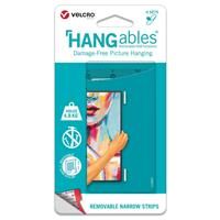 Velcro Brand HANGables Strips 15mm x 100mm narrow strips (4 Pack) in White