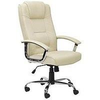 Alphason Designs Houston Cream Leather Faced Executive Chair