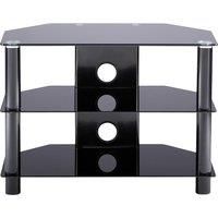 Alphason Essentials - 3 shelf black TV Stand for up to 37"