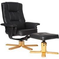 Alphason Drake Recliner Office Chair With Matching Footstool