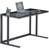 Alphason AW53385 Air Black framed and smoked glass Desk Black 770x1000x600mm