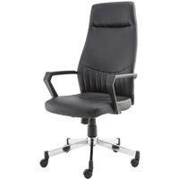 ALPHASON Brooklyn High Back FauxLeather Operator Chair  Black