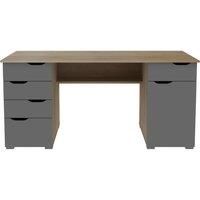 ALPHASON Kentucky Desk  Oak & Grey