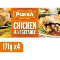 Pukka 4 Puff Pastry Pies Chicken & Vegetable