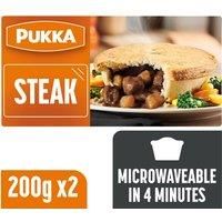Pukka 2 Steak Microwaveable Shortcrust Pies