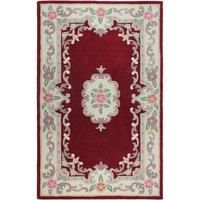 Red Lotus Premium Aubusson Rug