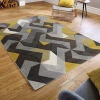 SMALL - EXTRA LARGE THICK HAND CARVED COLOURFUL PATTERNED HEATSET MODERN RUGS
