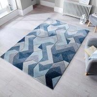 SMALL - EXTRA LARGE THICK HAND CARVED COLOURFUL PATTERNED HEATSET MODERN RUGS