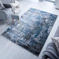 SMALL - LARGE ABSTRACT DISTRESSED FADED PILE VINTAGE-LOOK RUGS & RUNNERS