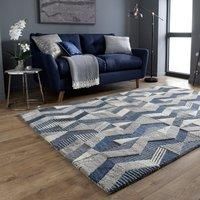 Asher Rug Blue and Grey