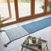 Flair Rugs Indira Flat Weave Runner, Blue, 60 x 200 Cm