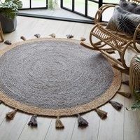 Istanbul Jute Circle Rug Istanbul Grey