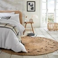 Arya Jute Circle Rug Natural (Brown)