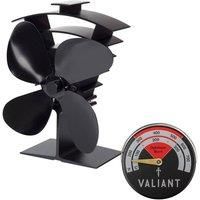 Premium IV Stove Fan with Magnetic Thermometer