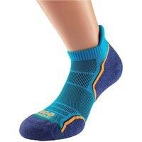 1000 Mile Unisex Socklet-twin King/Ny2263h -L (9-11) MILE RUN SOCKLET TWIN PK KING NY2263H L 9 11 MENS, Kingfisher/Navy, L UK