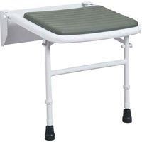 Bathex Professional Compact Padded Shower Seat W Stainless Steel Legs - White, White