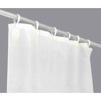 Bathex Professional 1830Mm X 1830Mm Weighted 4Oz Polyester Shower Curtain - White, White