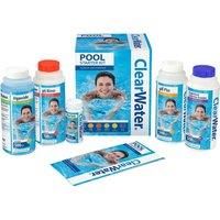 Clearwater CH0017 Pool Chemical Starter Kit for Above Ground Pool and Paddling Pool Water Treatment (Includes Chlorine, pH Minus, pH Plus, Algaecide and Test Strips)