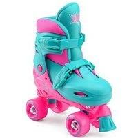 Xootz Kids Quad Skates, Beginner Adjustable Roller Skates Girls, Pink/Blue
