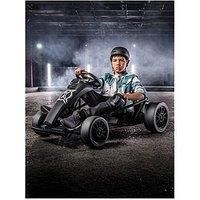 Xootz Comet Electric Go Kart, Kids Ride-On Racing Go Kart, 2 Speed with Drift Mode and Reversing, Steering Wheel, and Pedals, 2 x 12V Rechargeable Batteries, Custom, Black