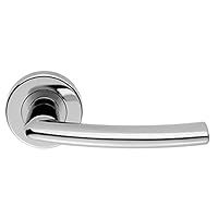 Esk Door Handles on Round Rose - Polished Chrome