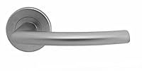 Serozzetta Esk Door Handles on Round Rose - Satin Chrome