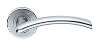 Serozzetta Caldew Door Handles on Round Rose - Satin Chrome