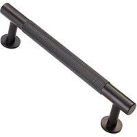 Carlisle Brass FTD700 Knurled Cupboard Pull Handle, Matt Black, 128mm