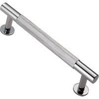 Carlisle Brass Knurled Cupboard Pull Handle, Polished Chrome, 128mm, FTD700