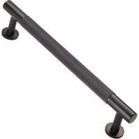 Carlisle Brass FTD700 Knurled Cupboard Pull Handle, Matt Black, 160mm