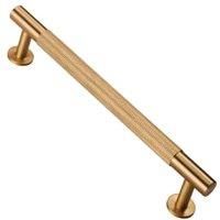 Cabinet Handles KNURLED Kitchen Cupboard Door Knob & T Bar Pulls in SATIN NICKEL