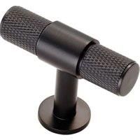 Carlisle Brass FTD701MB Knurled Cabinet T-Bar Knob - Matt Black