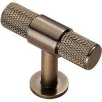 Carlisle Brass FTD701AB Knurled Cabinet T-Bar Knob - Antique Brass
