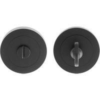 Turn & Release Matt Black On Concealed Fix Round Rose